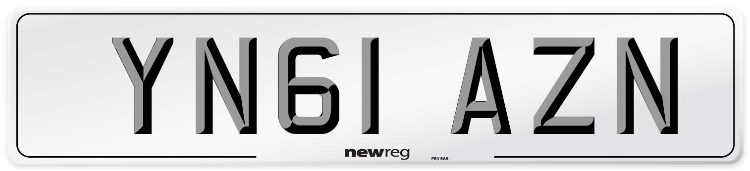 YN61 AZN Number Plate from New Reg